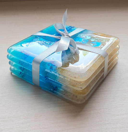Tresco Coasters Handmade Fused Glass