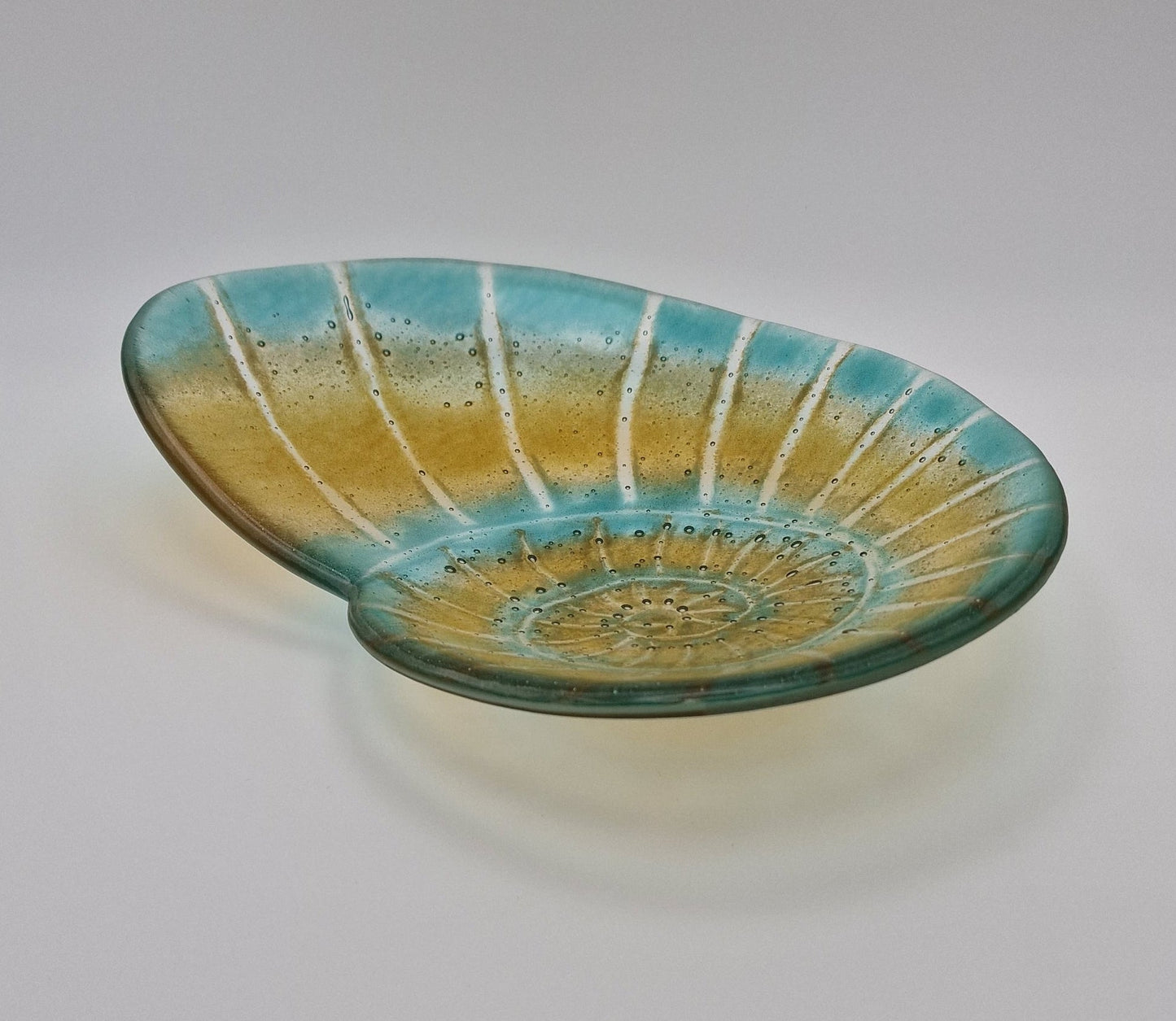 Ammonite Fused Glass Dish