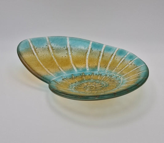 Ammonite Fused Glass Dish