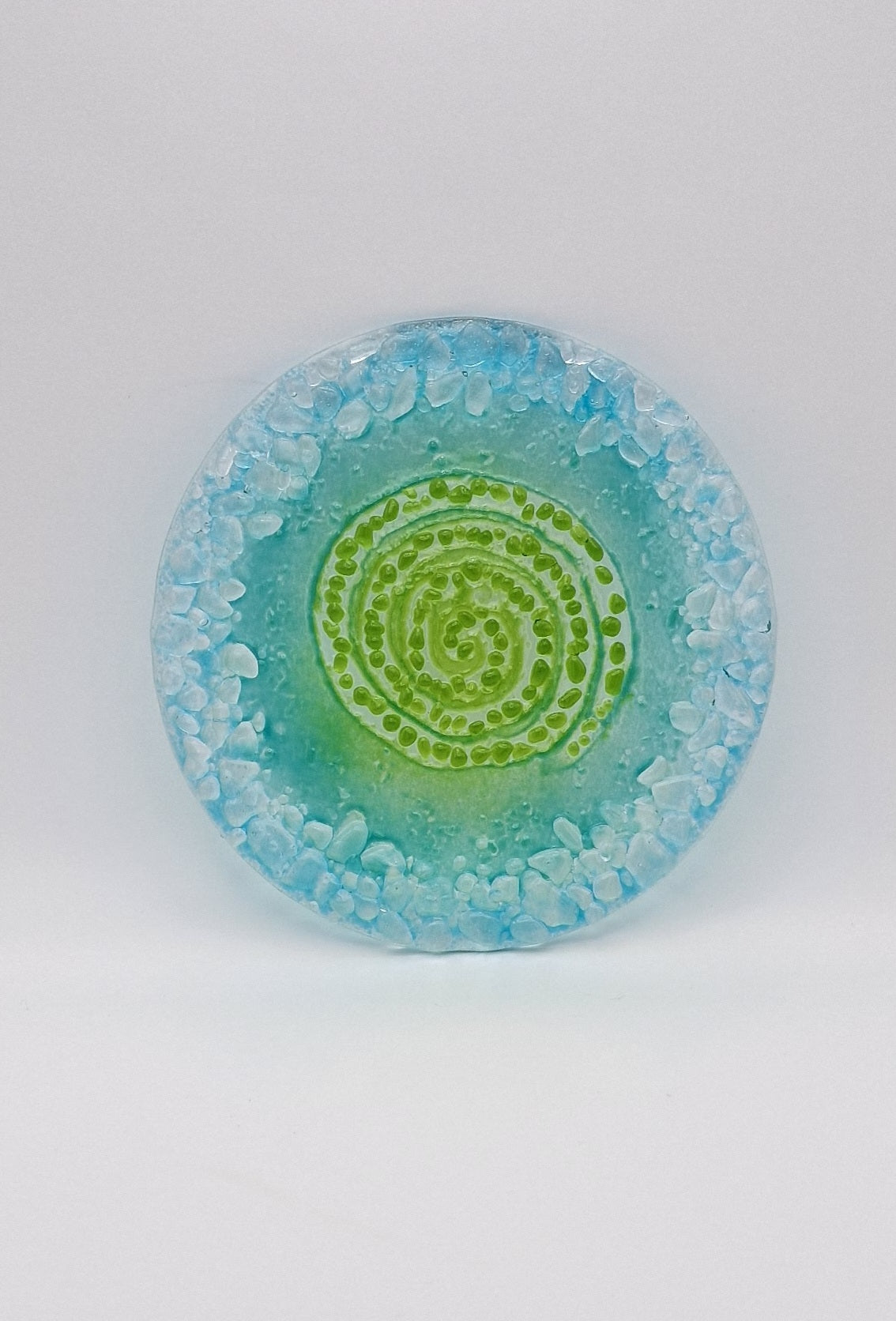 Whirlpool fused glass Roundel (small)
