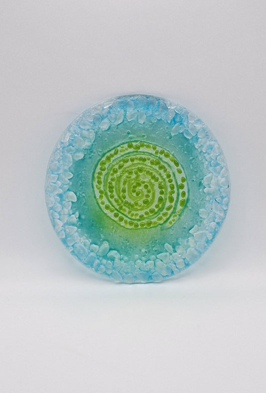Whirlpool fused glass Roundel (small)