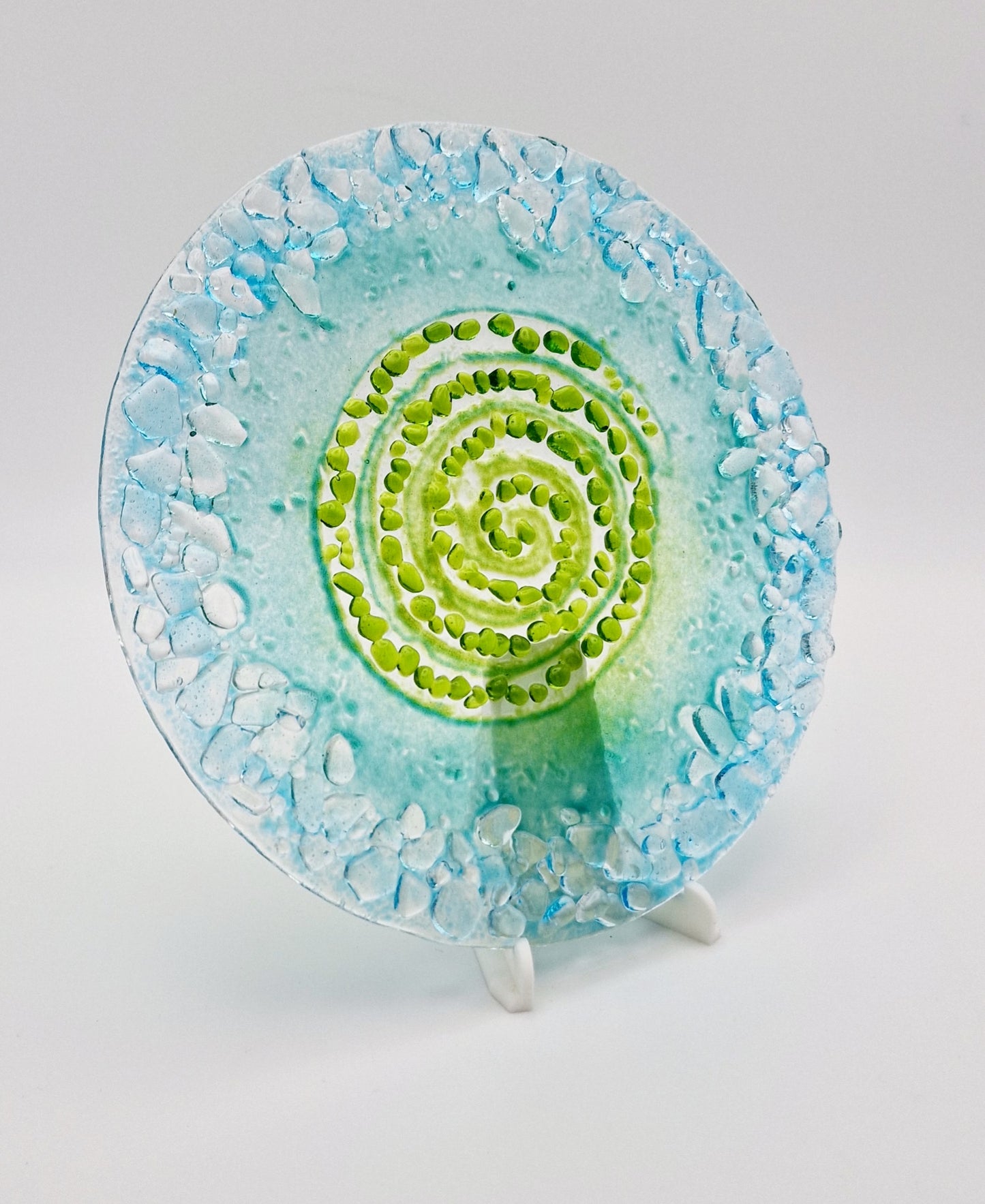 Whirlpool fused glass Roundel (small)