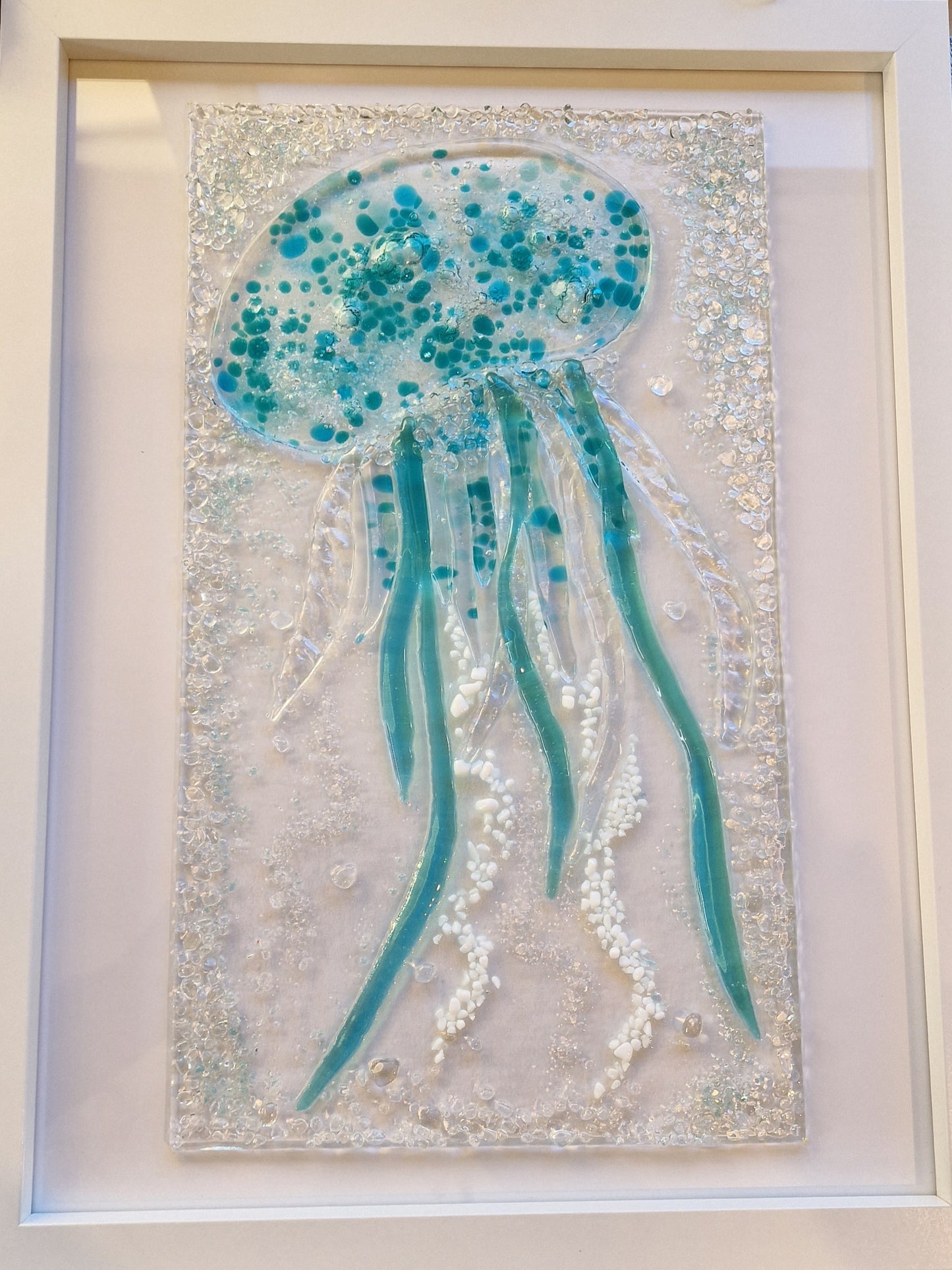 Fused glass art Jellyfish
