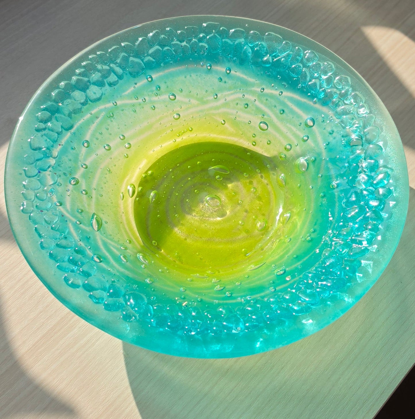 Whirlpool fused glass bowls - commission