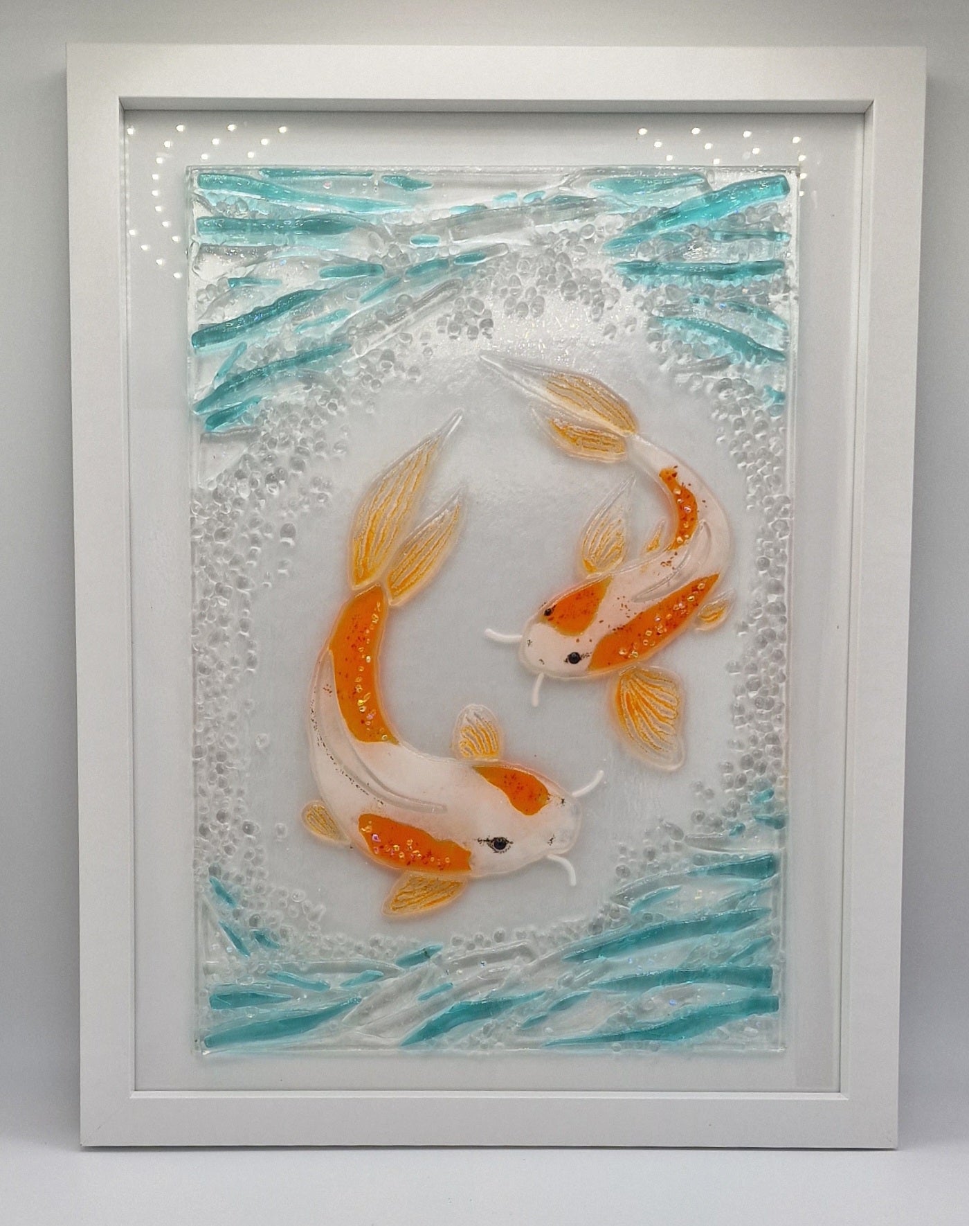 Koi Glass Art - Dance of The Koi