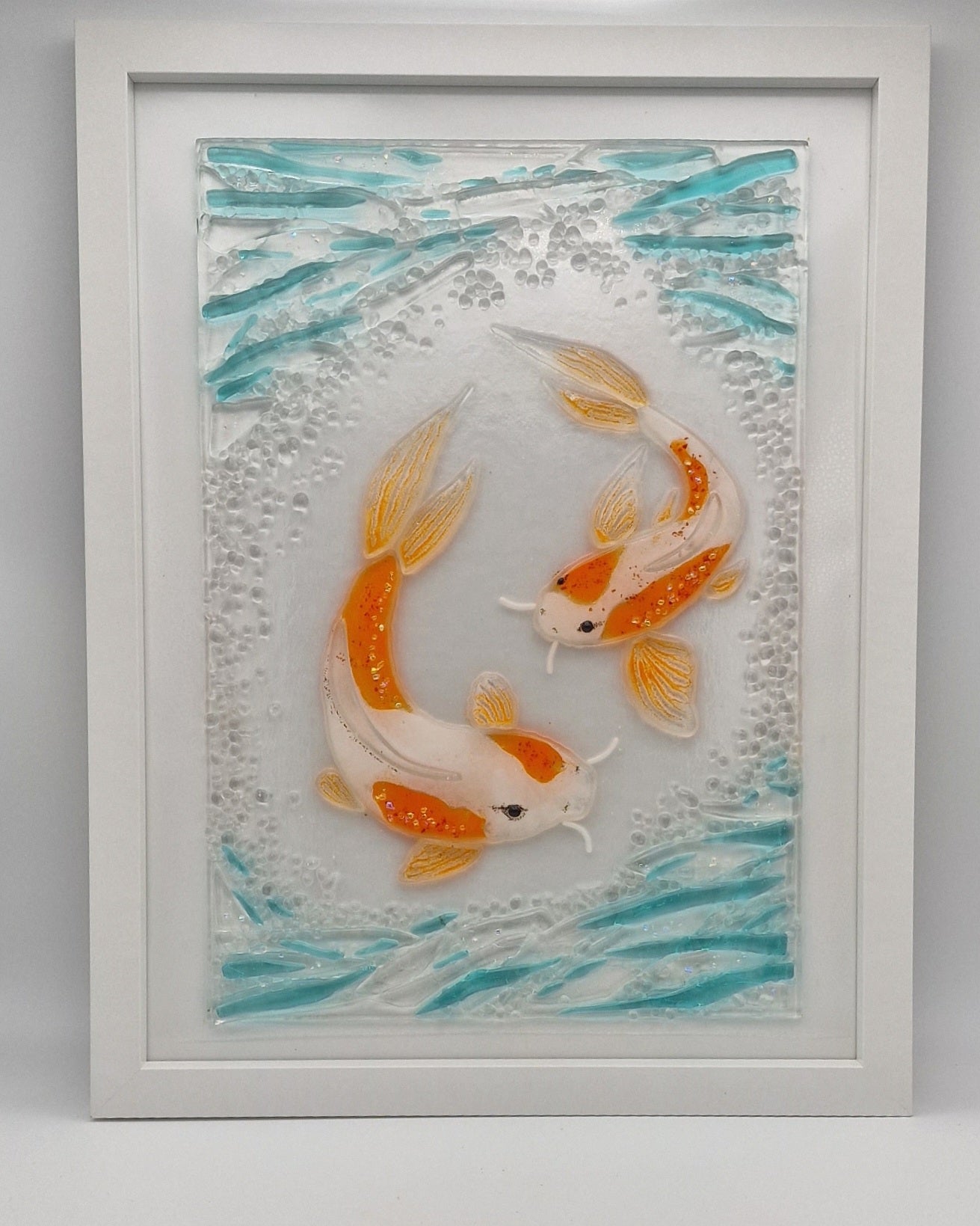 Koi Glass Art - Dance of The Koi