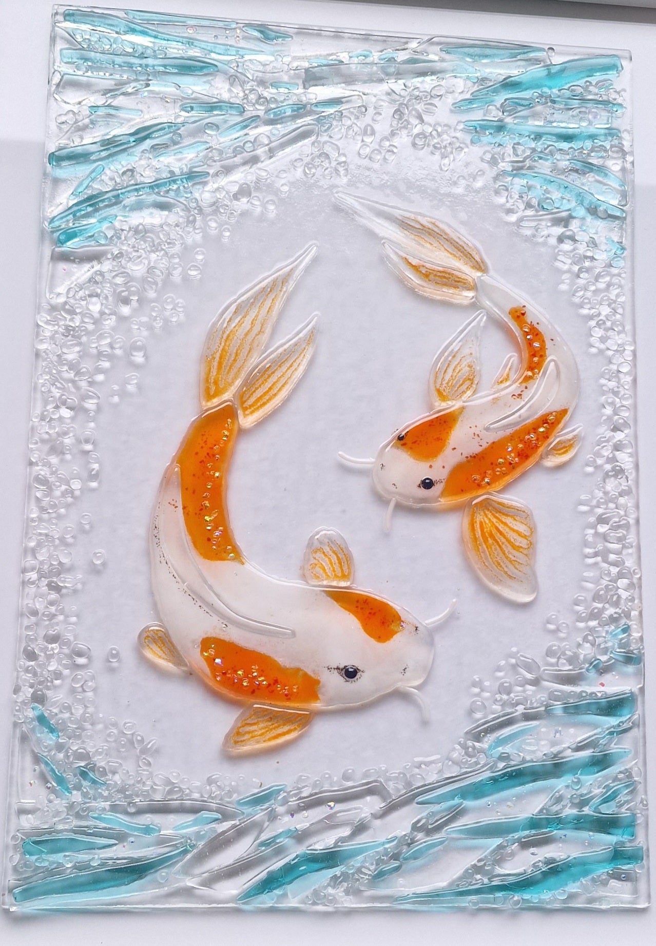 Koi Glass Art - Dance of The Koi