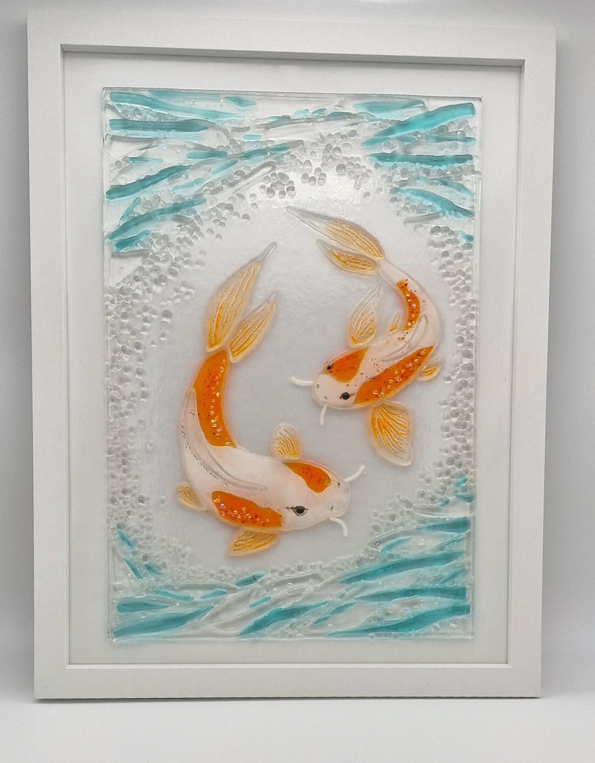 Koi Glass Art - Dance of The Koi