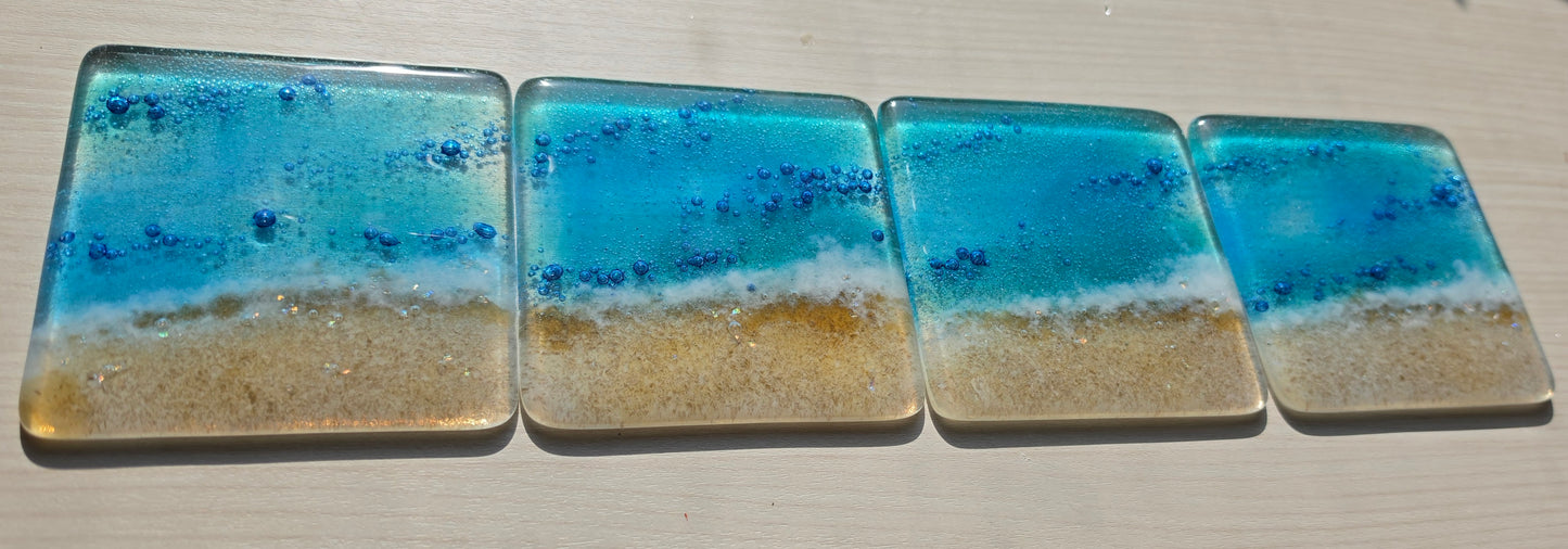 Tresco Coasters Handmade Fused Glass